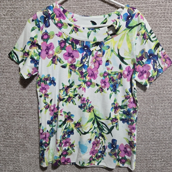 Rafaella Tops - Rafaella Floral Top Size Large